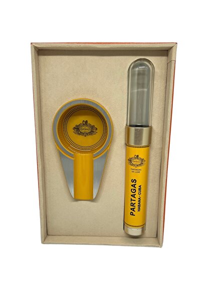 PARTAGAS 2'li Set (Metal Küllük + Nemlendiricili Metal Puro Tüpü)