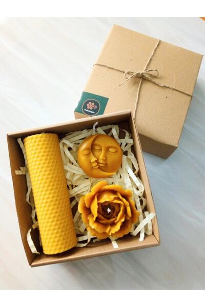 Petekoğlu Doğal Petek Balmumu Mum Sarma Ve Dökme Mumlar Güneş Ay Açmış Gül Bal Mumu Beeswax Candle