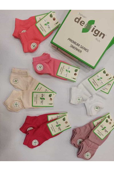 Design Socks CHILDREN'S BAMBOO NYLON-FREE SEAMLESS SOCKS 6-PACK