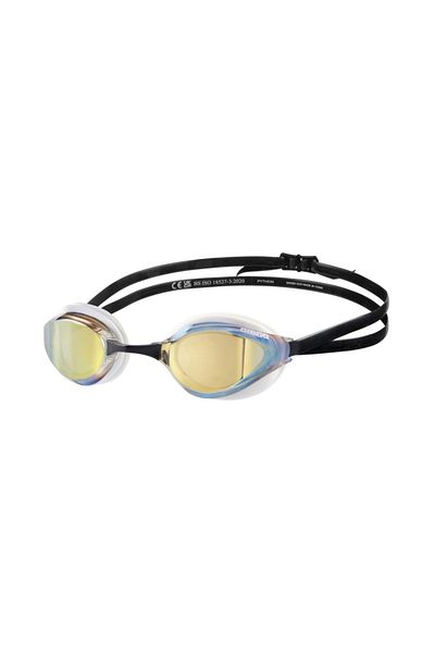 ARENA White Python Mirrored Swimming Glasses