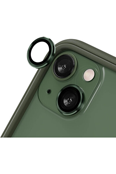 POWELL İphone 13 - 13mini Için Kamera Koruyucu Cam Lens Metal Çerçeveli Hd Gö...