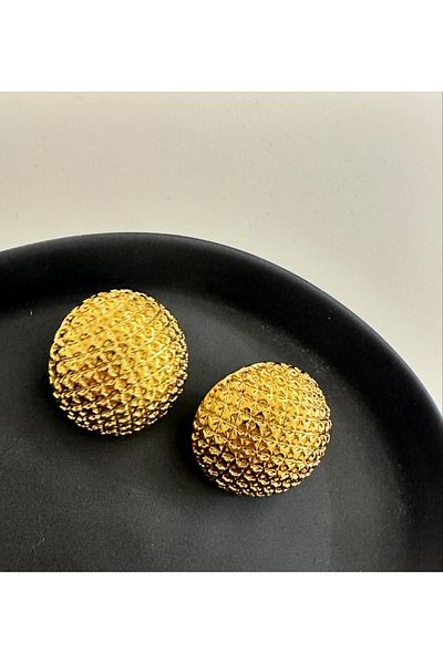 Finery by Nerrs Steel Vintage Round Earrings