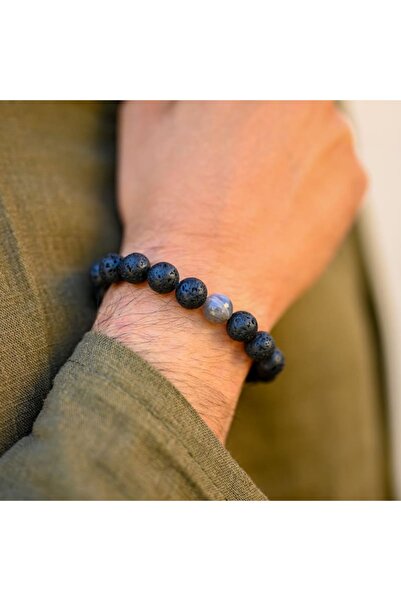 Padore Accessory سوار من الحجر الطبيعي للرجال - حجر القمر المقوي، التوازن الع...