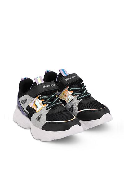 Slazenger NELSON Girl's Black/Purple Sneakers