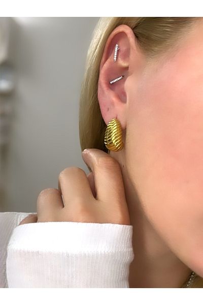 Finery by Nerrs Mini Drum Drum Model Earrings Steel (2.5 cm)