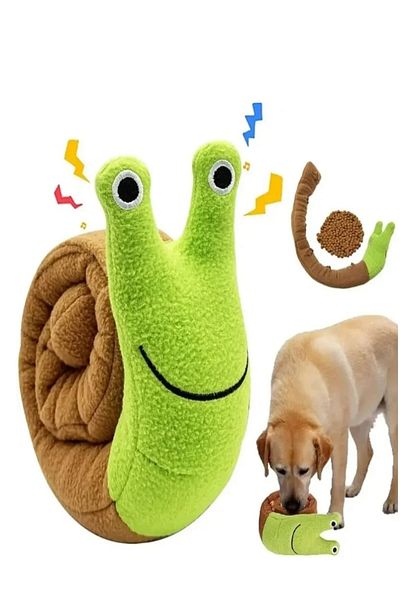 TİNEKE Plush Dog Sound Toy - Snail, Food Storage and Chewing, 1 Piece
