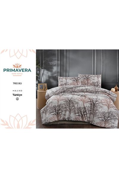 Primavera Home Σετ Παπλωματοθήκη Διπλό Tree Beige