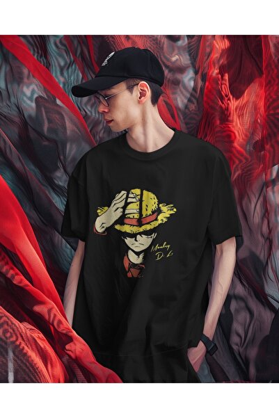AEMİ Unisex anime majica sa printom One Piece, 100% pamuk, kvalitetna oversiz...