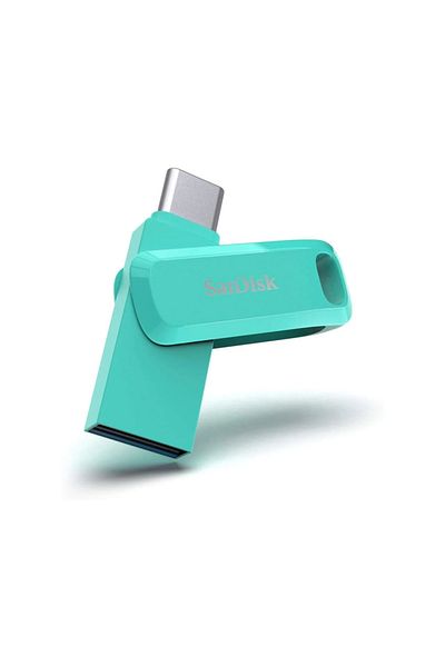 SanDisk Ultra Dual Drive Go 256GB SDDDC3-256G-G46G USB Type-C Flash Memory Tiffany Green
