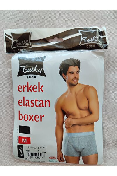 Tutku Set de 6 boxeri negri din elastan pentru bărbați