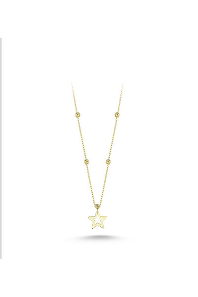 Goldstation DORİKA TOPLU YILDIZ DETAYLI 14 AYAR ALTIN KOLYE