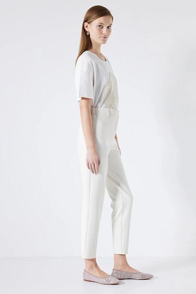 İpekyol Ecru Women's Cigarette Pants - Patterned