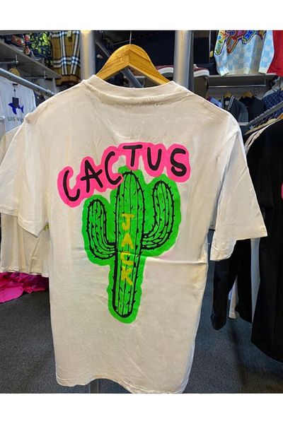 AEMİ Tricou unisex cu imprimeu pe spate cactus, 100% bumbac de calitate, tricou oversize alb