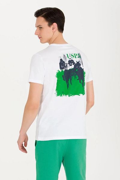 U.S. Polo Assn. Ανδρικό μπλουζάκι White Crew Neck