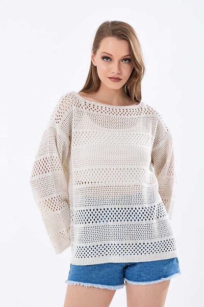 MODA MHE Fashion Mh Noul Sezon Tunica Bluza Perforata Fantata