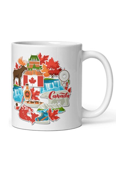 Dünyadan Hediyeler 2 Pieces of Canada Mug - Travel Souvenir Canada Mug