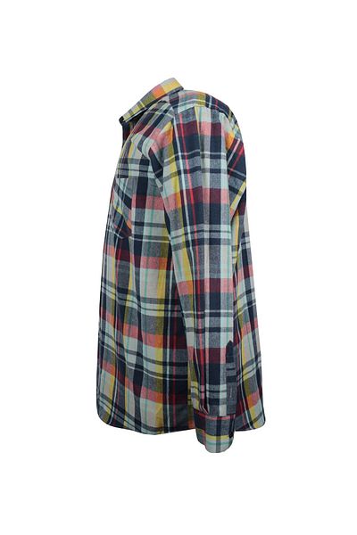 marufshop Βαμβακερό μακρυμάνικο πουκάμισο ξυλοκόπο κατάλληλο για άντρες μεγάλο μέγεθος μεταξύ 118-131 κιλών
