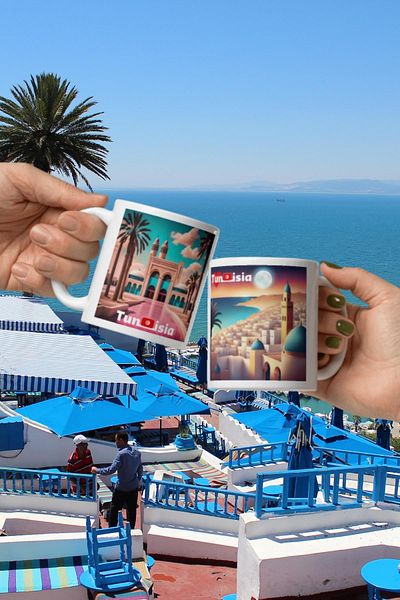 Dünyadan Hediyeler Tunisia 2 Pieces Travel Souvenir Mug - Mug