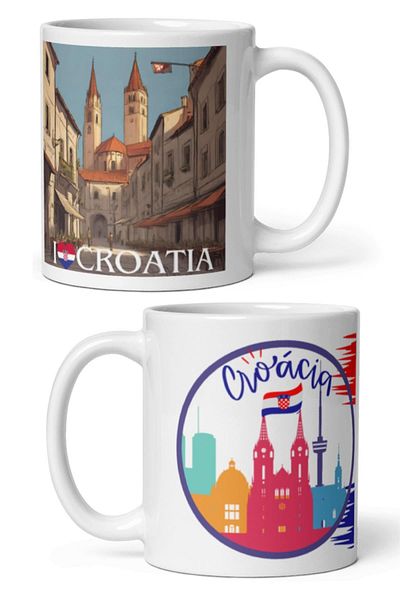 Dünyadan Hediyeler Croatia Travel Souvenir - 2 Pieces Mug Cup Mug