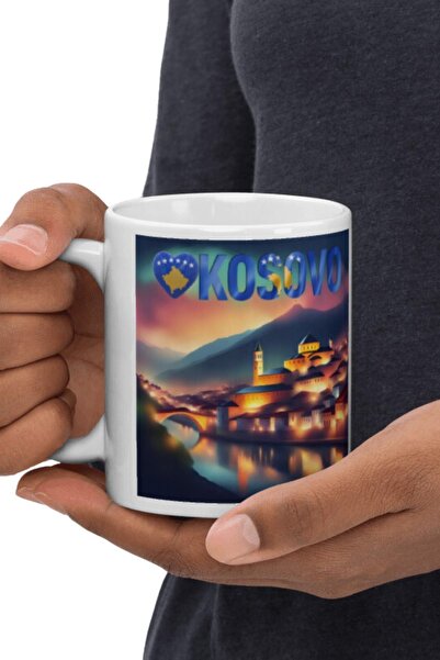 Dünyadan Hediyeler 2 Pieces of Kosovo Mug - Travel Souvenir Mug