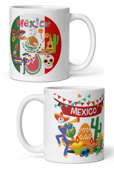 Dünyadan Hediyeler 2 Mexican Mug - Travel Souvenir Mexico Mug