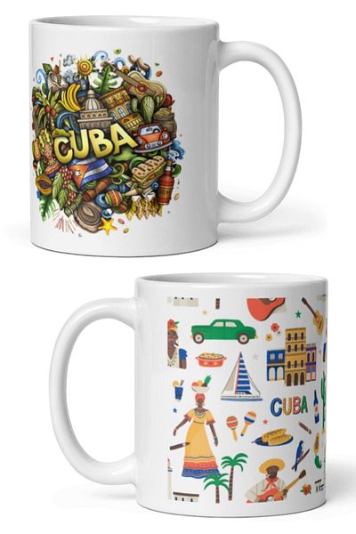 Dünyadan Hediyeler 2 Pieces Cuban Mug Cup Mug for Travel Souvenir
