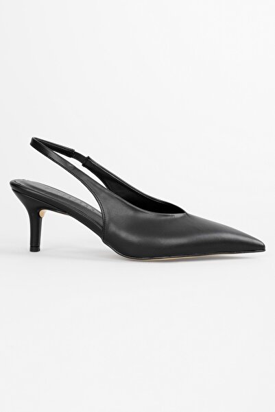 Shoeberry Černé boty na jehlovém podpatku - Wean pro ženy na nízkém podpatku