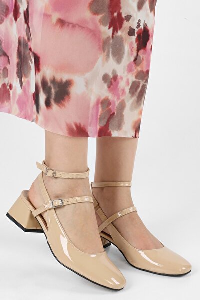 Shoeberry Dámské boty na podpatku s tupou špičkou se sponou Idean