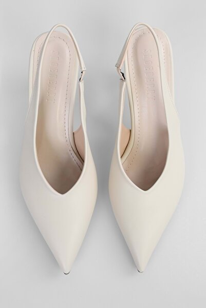 Shoeberry Beige Stiletto - Women's Wean Low Heeled Shoes