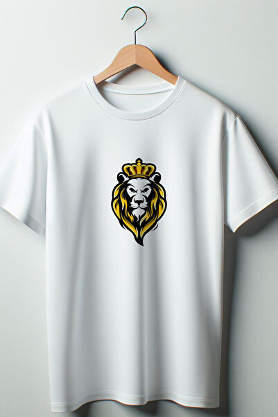 Vordevia Bela majica sa širokim krojem i unisex izgledom, sa printom lava