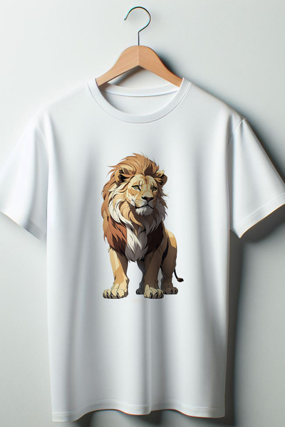 Vordevia Bela majica sa širokim krojem i unisex izgledom, sa printom lava