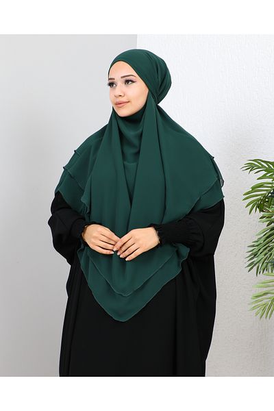 DİLNUVAR CHIFFON LAYERED SUFLE READY SCARF
