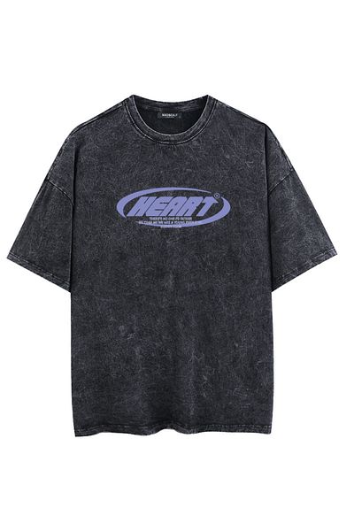 Mad&Calf Μπλουζάκι Unisex Washable Heart Printed Oversize