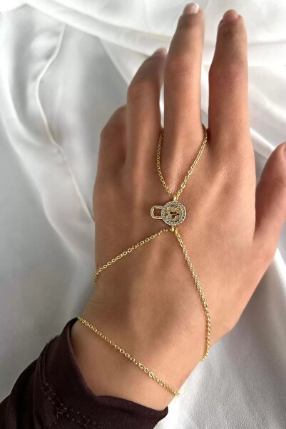 Stone Family Altın Renk Kilit Figürlü Şahmeran