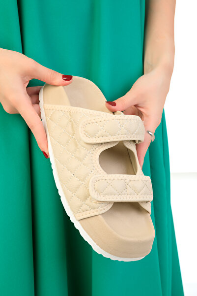 SOHO Béžové dámské pantofle 19168