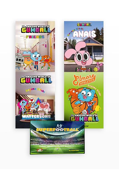 Zikrifikir Footballist Card Game and Gumball-Cartoon Network 4Pcs Coloring Book