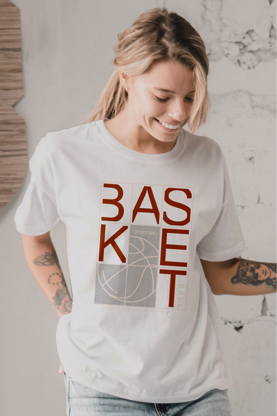 MYADA Tricou oversize imprimat baschet