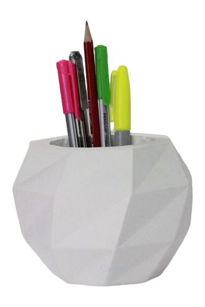 Evene Pen Holder White Color Desk Pen Holder Organizer Pen Holder Model 20