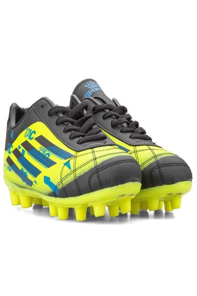 SPORTAÇ Lig Ronaldo Multiground Erkek Futbol Krampon SİYAH_NEON YEŞİL MAVİ