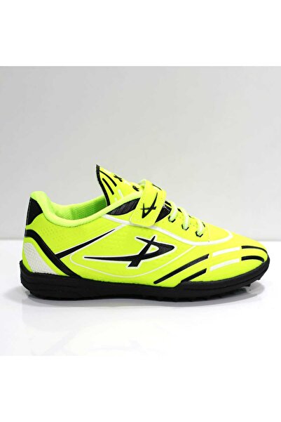 ZİRVE MAĞAZA Yellow and Black Colorful Velcro Astroturf Football Shoes for Young Children