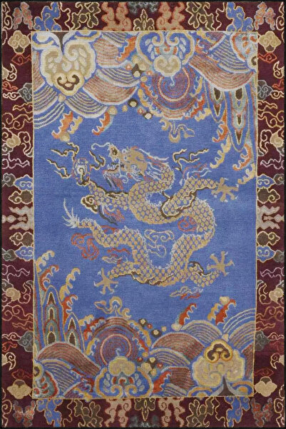 Rugs Modern Halı Ejderha Renkli Yıkanabilir Dokuma Taban Halı miravip1048