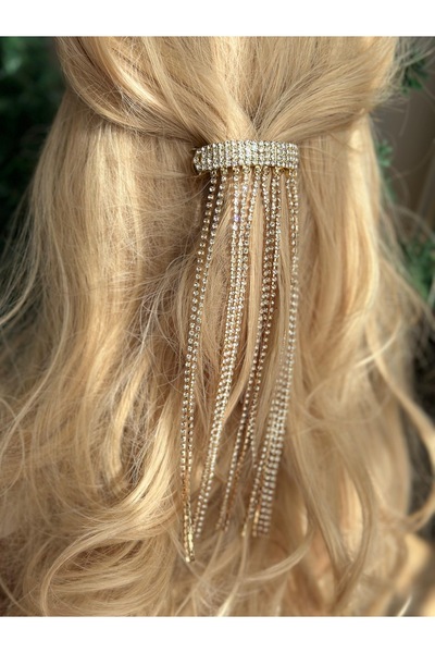 Queen Nelly Χρυσό - Εισαγόμενο πολυτελές κρύσταλλο, μακριά αλυσίδα, κρεμαστό ...