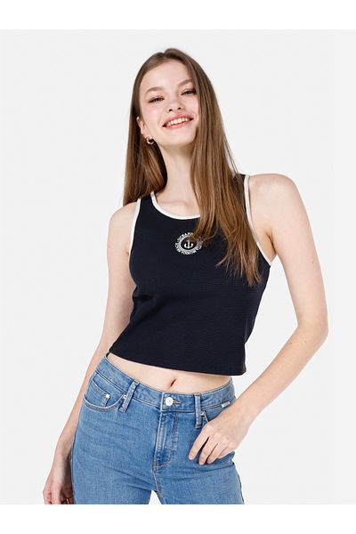 Colin's Tricou pentru femei, albastru marin, imprimat slim fit