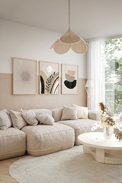 Artavessa 3 Parça Çerçeve Görünümlü Mdf Tablo Seti