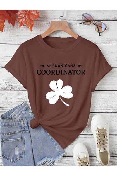 aynewmoda Oversize Coordinator Printed T-shirt