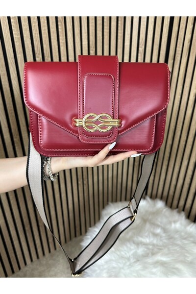 İmerShoes Червона щоденна жіноча сумка через плече - з пряжкою, регульованим ременем через плече, стильна 4001