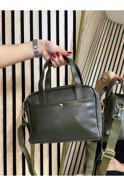 İmerShoes Жіноча сумка на щодень, хакі, з чотирма відділеннями, з регульованими ременями, проста та елегантна 4003