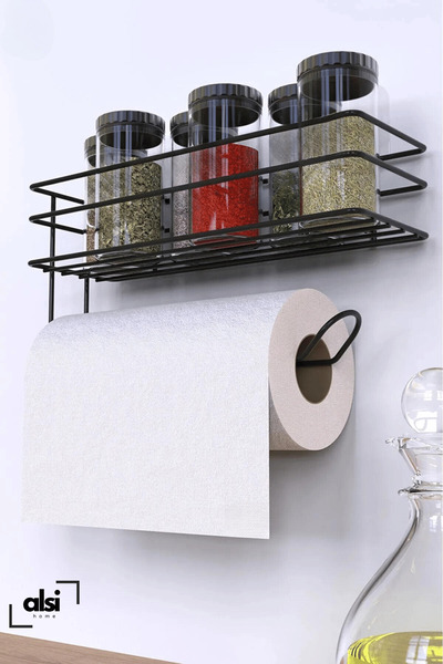 ALSİ HOME Yapışkanlı Raflı Kağıt Rulo Havluluk Peçetelik Havlu Kağıtlık Prati...