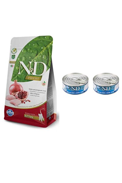 N&D Nd Prime Tahılsız Tavuk Ve Nar Kitten Cat 1.5kg + Nd Ocean Kitten Yaş Mam...