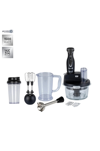 TEFAL Ultra Keskin 4 Lü Bıçak Teknolojisine Sahip Cam Hazneli Premium 1500 W Blender Seti Siyah